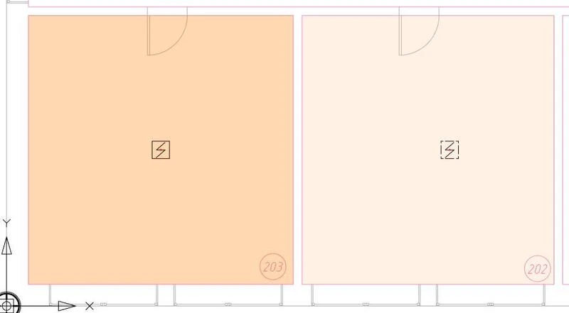 Для визуального контроля расстановки извещателей реализовано отображение зон контроля извещателей